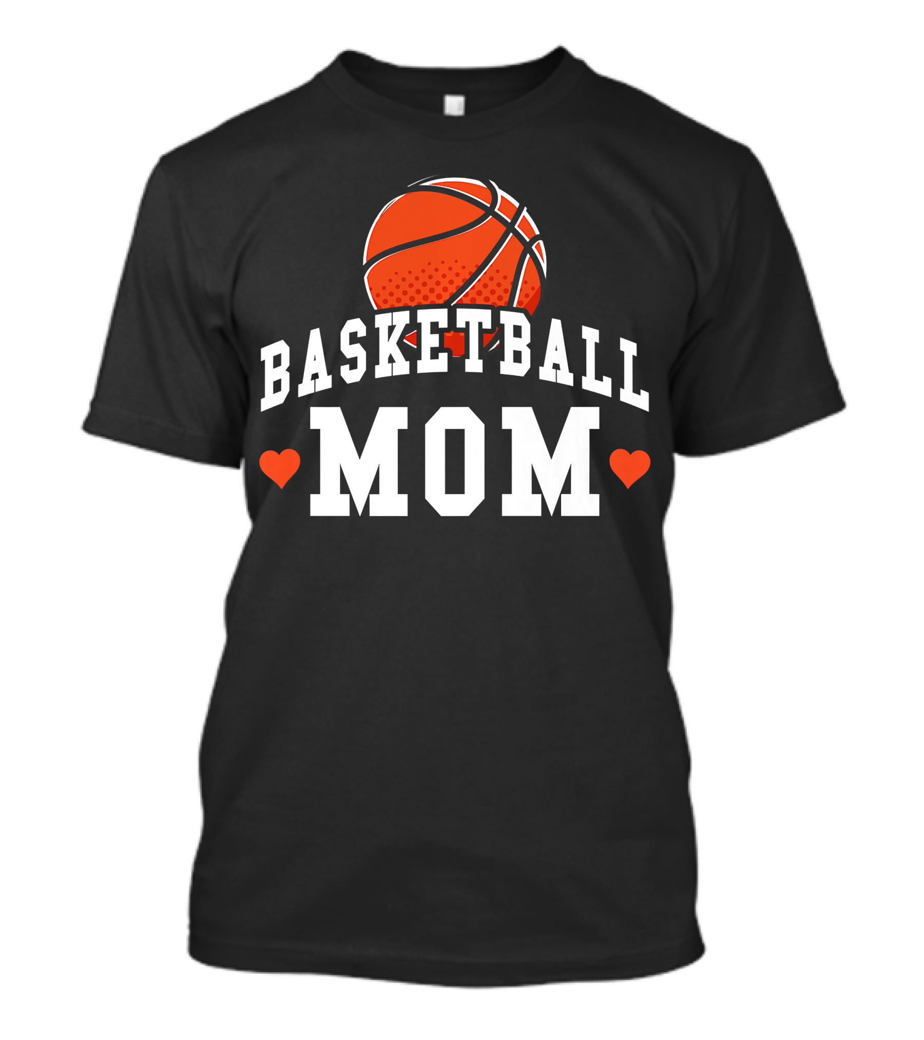 Basketball Mom Women's Shirt With Hearts And Basketball T-Shirt