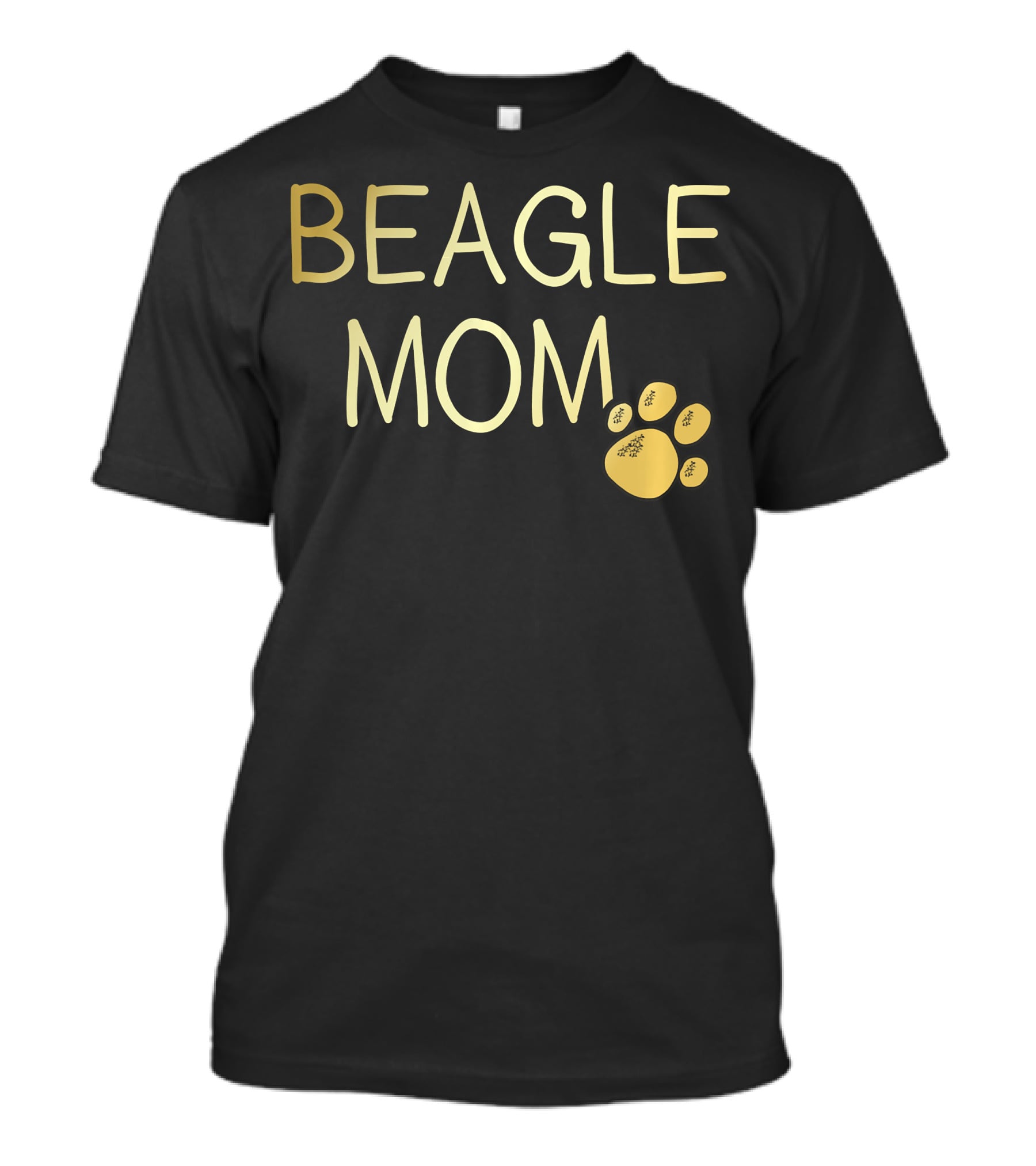 Beagle Mom Paw Print Dog Lover Mama Owner Cut T-Shirt