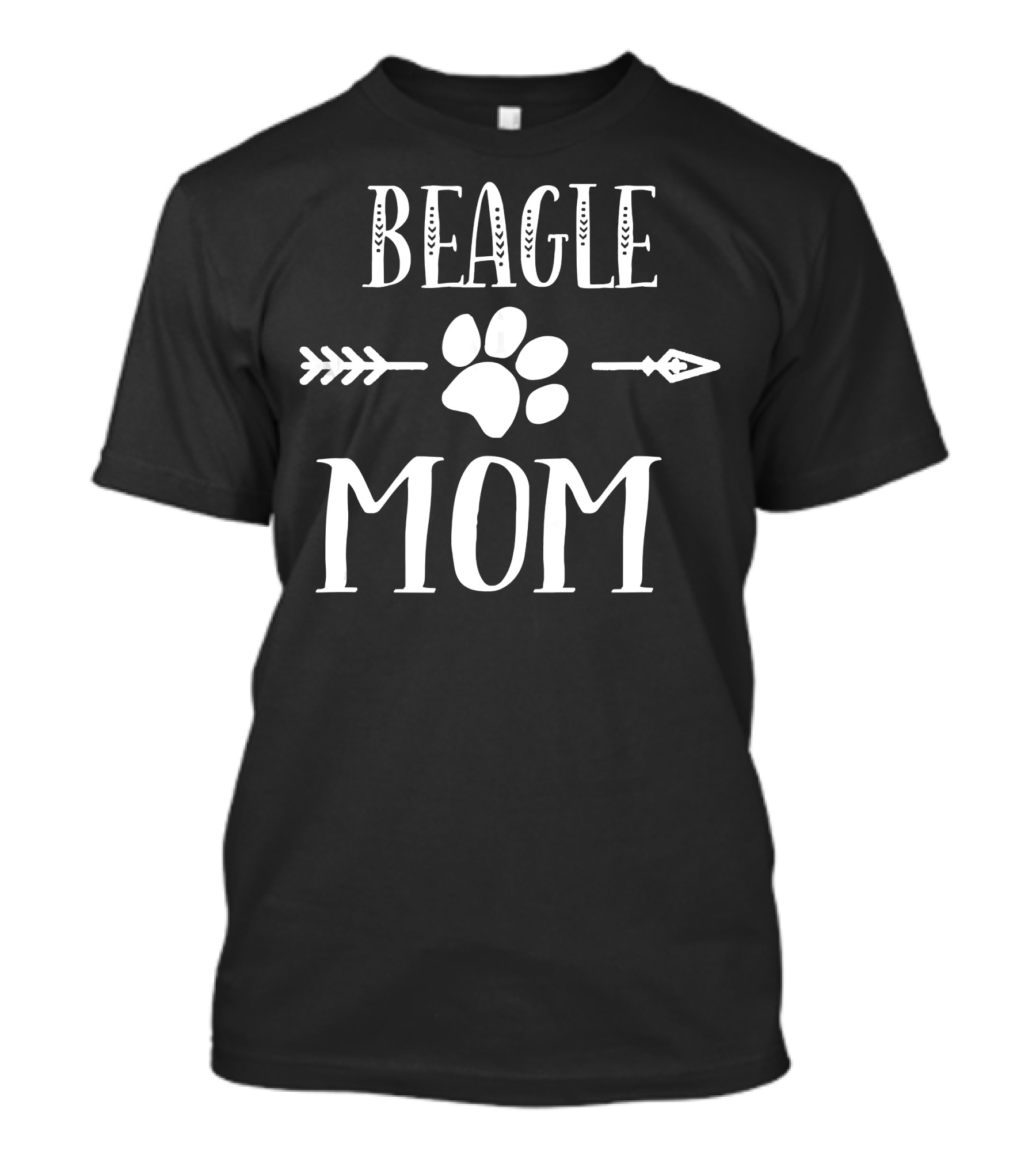 Beagle Mom Funny Dog Lovers Women Me Paw Arrow T-Shirt