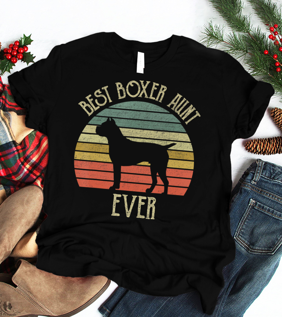 Best Boxer Aunt EVER Vintage Dog T-Shirt
