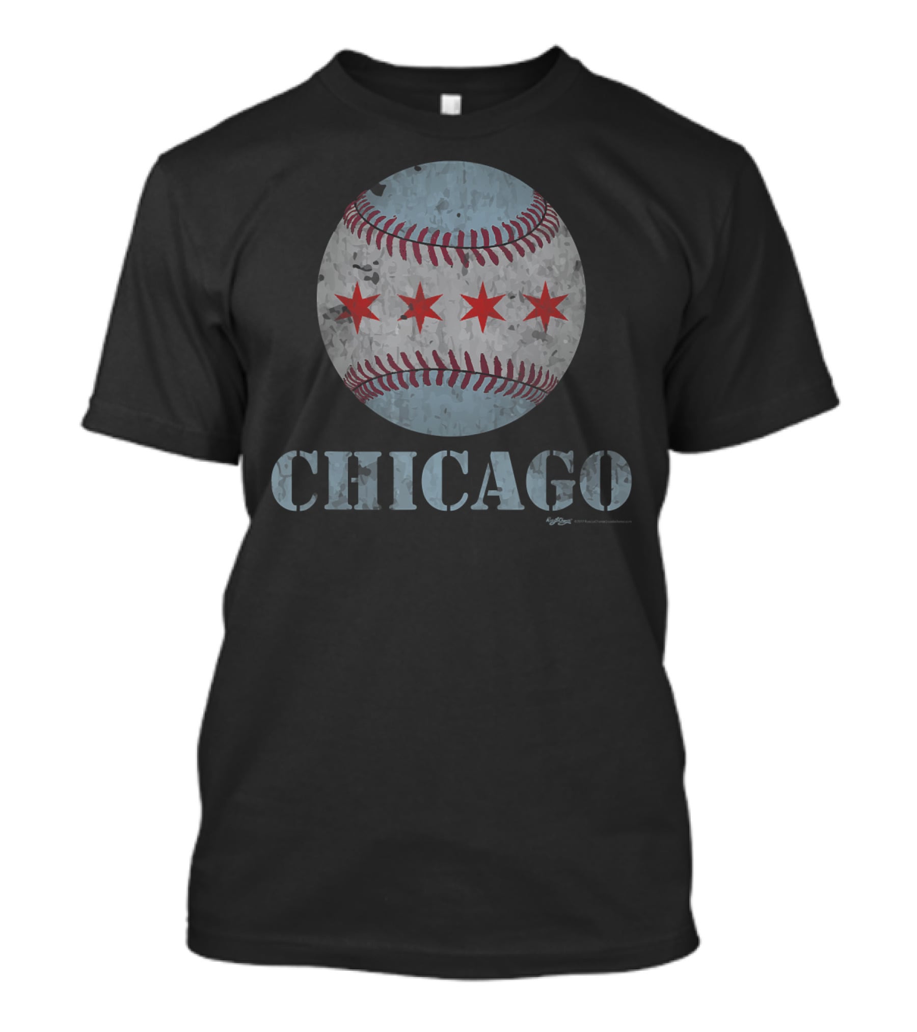 Chicago Baseball Stars Vintage Flag T-Shirt