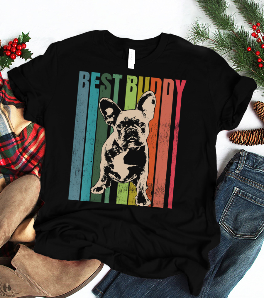 Best Buddy Vintage French Bulldog T-Shirt