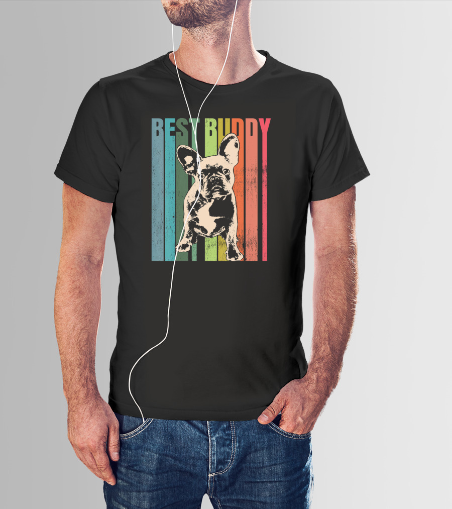 Best Buddy Vintage French Bulldog T-Shirt