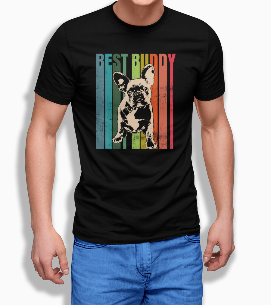 Best Buddy Vintage French Bulldog T-Shirt