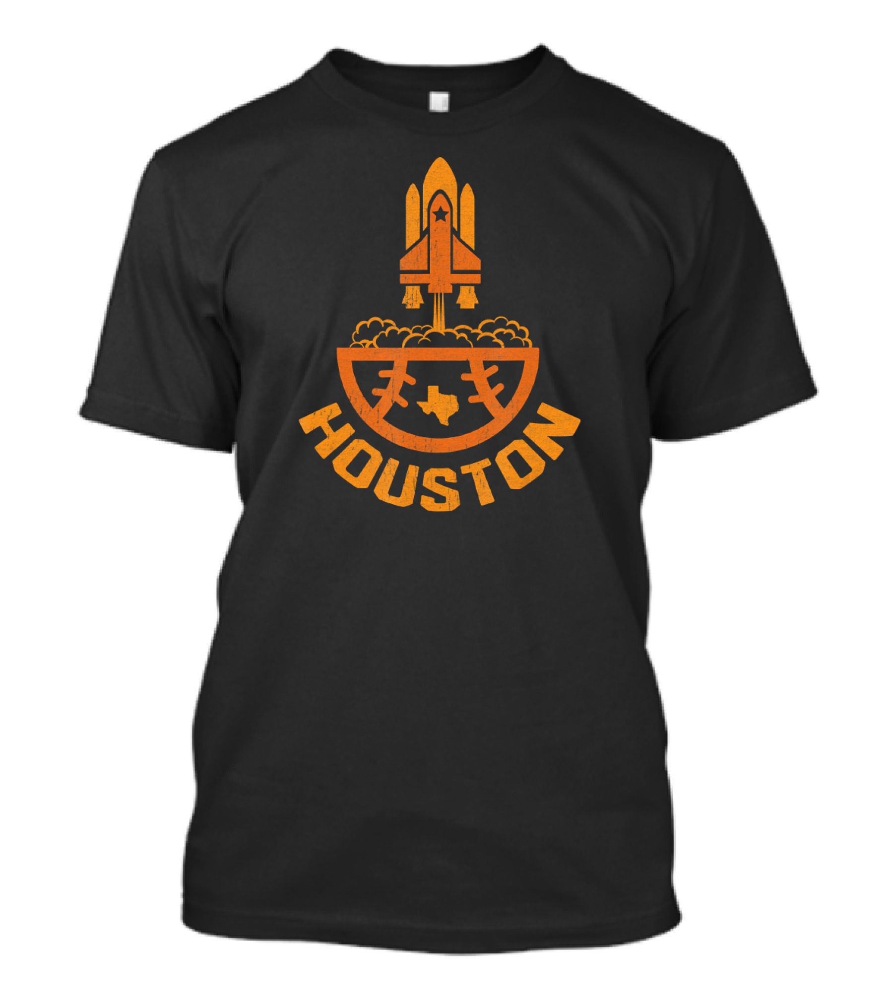 Houston Texas Baseball Space Shuttle Launch T-Shirt