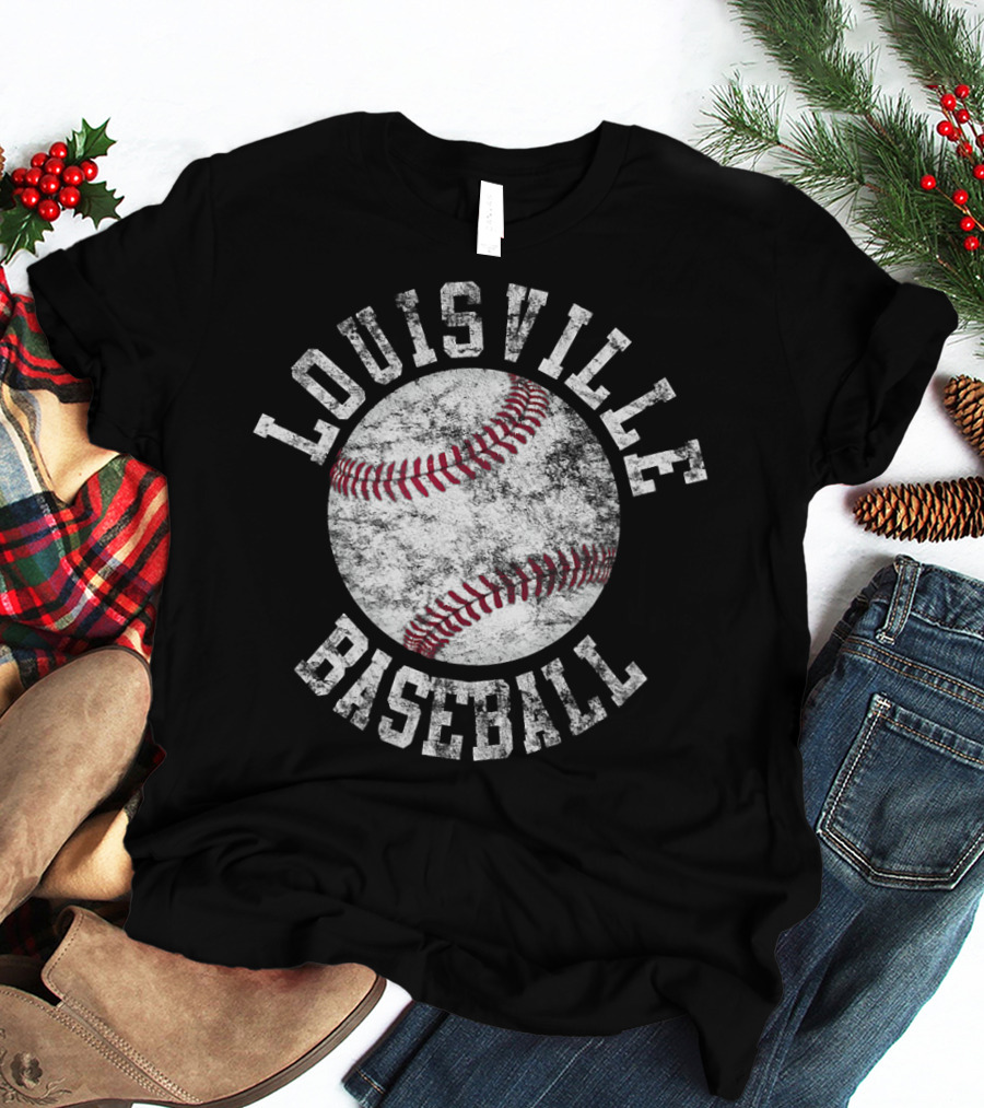 Louisville Baseball Vintage Style Retro Ball T-Shirt