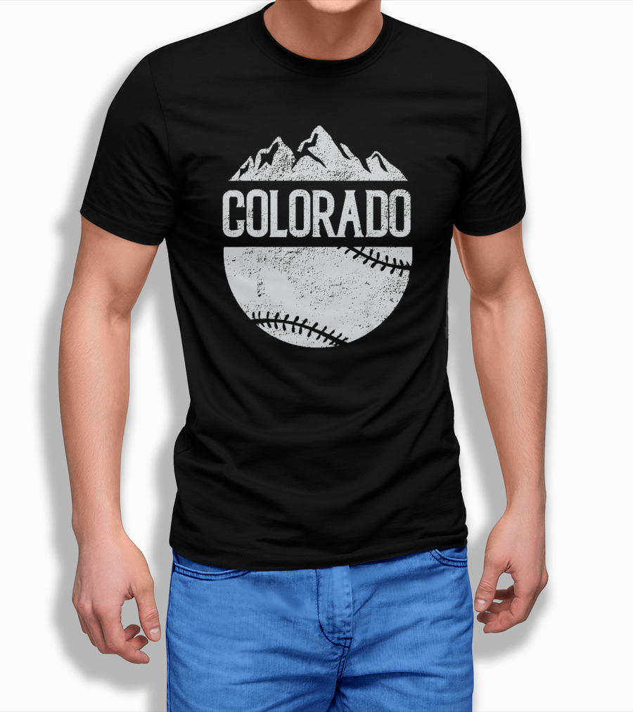 Colorado Rocky Mountain Baseball Vintage T-Shirt