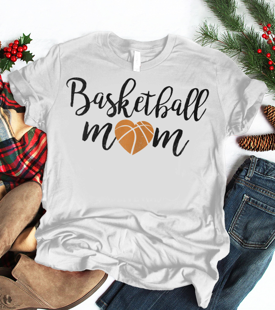 Basketball Mom Heartball Mothe T-Shirt