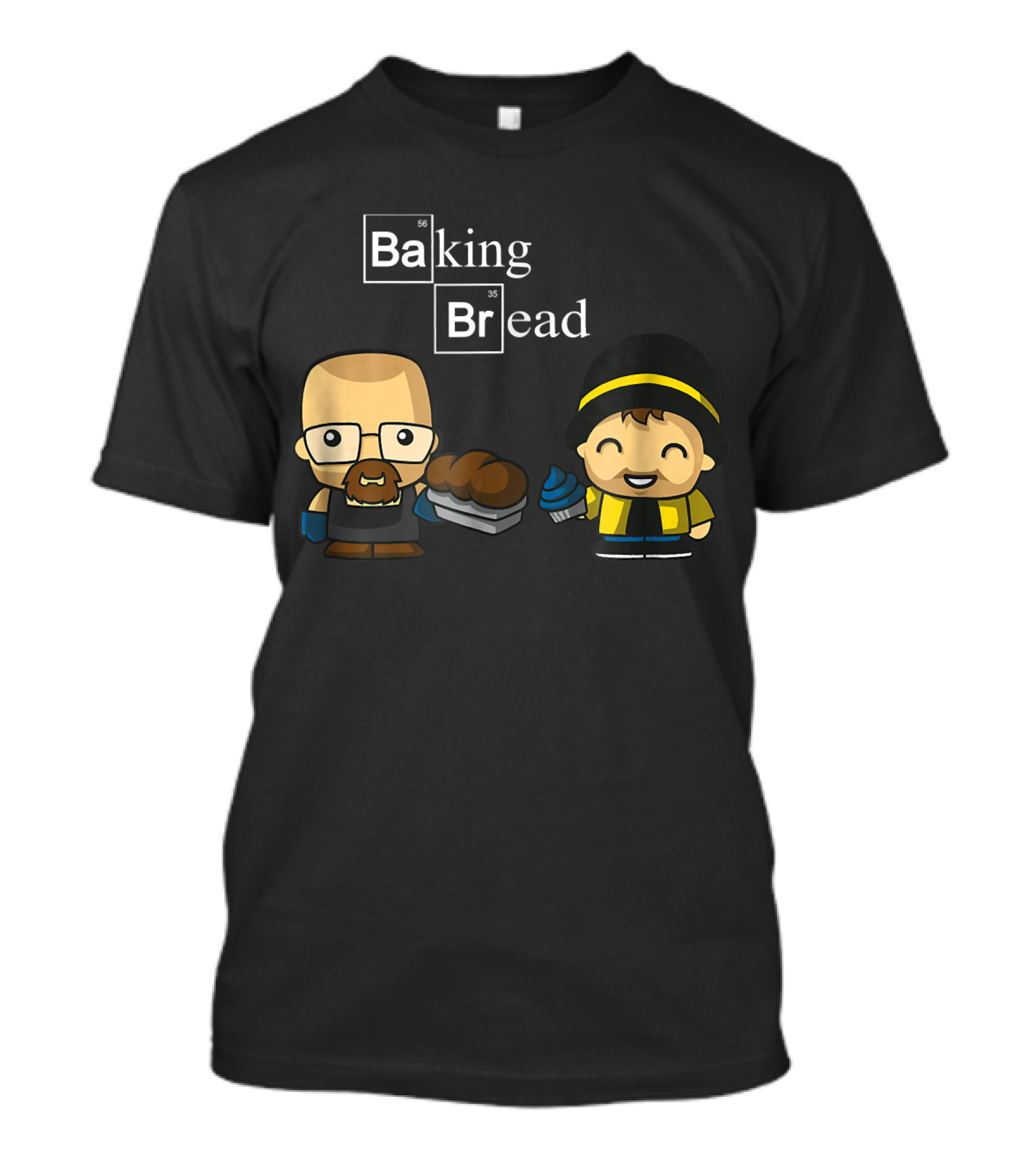 Baking Bread Funny Cartoon Characters T-Shirt