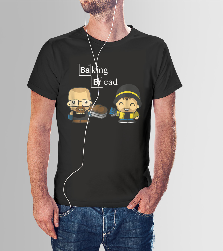 Baking Bread Funny Cartoon Characters T-Shirt
