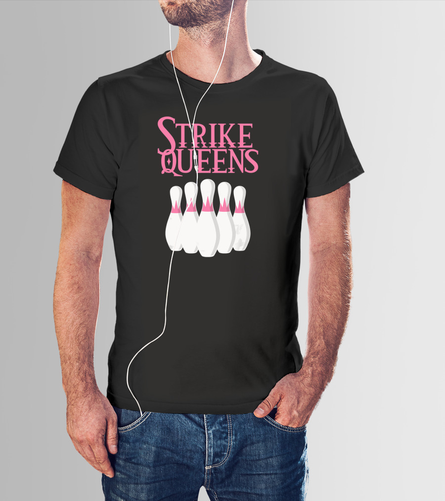 Strike Queens Bowling Pins T-Shirt