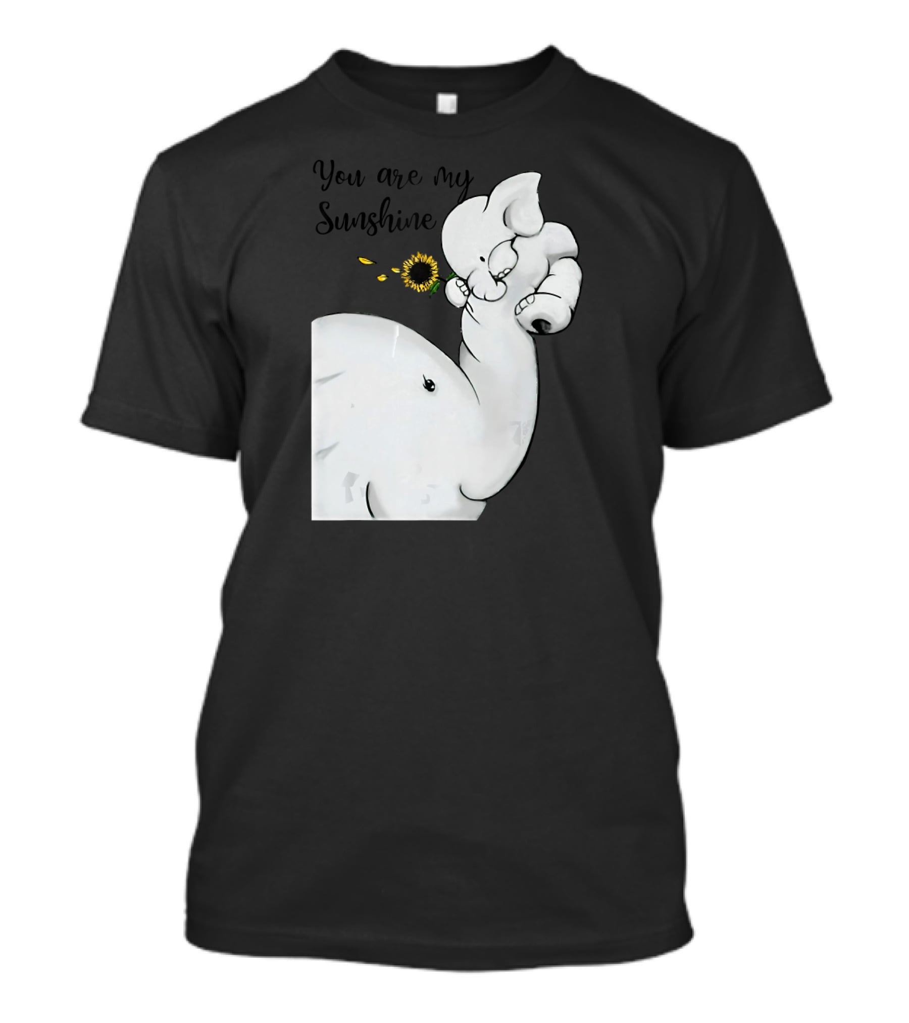 Elephant You Are My Sunshine With Flower And Baby Elephant Hugging T-Shirt