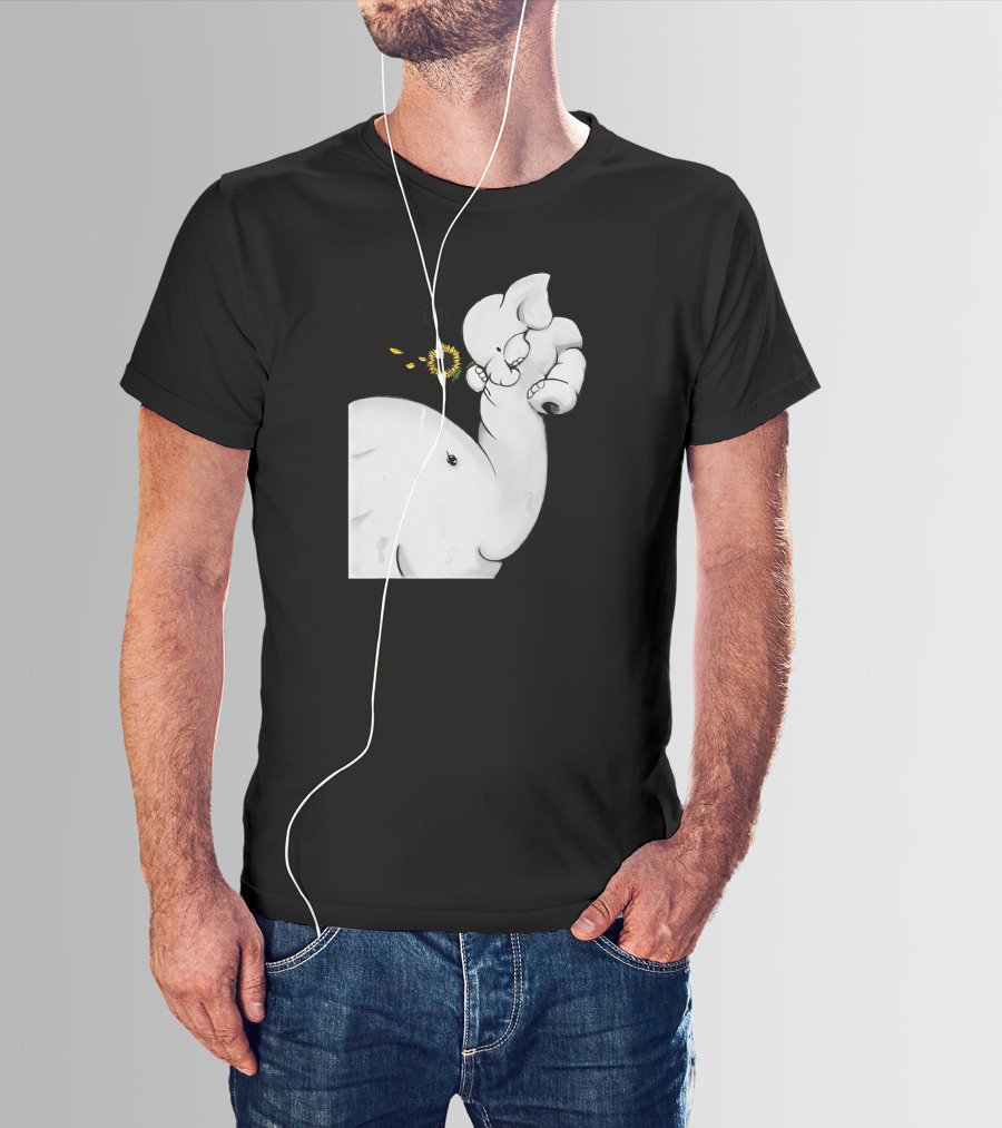 Elephant You Are My Sunshine With Flower And Baby Elephant Hugging T-Shirt