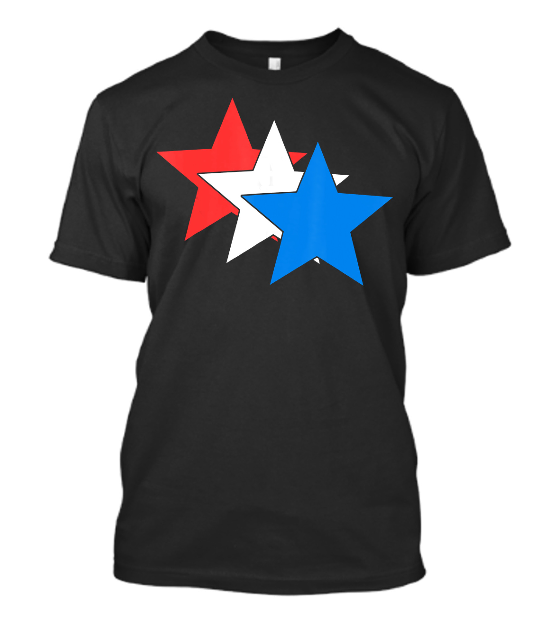 3 Three Stars Red White Blue American USA Fourth T-Shirt