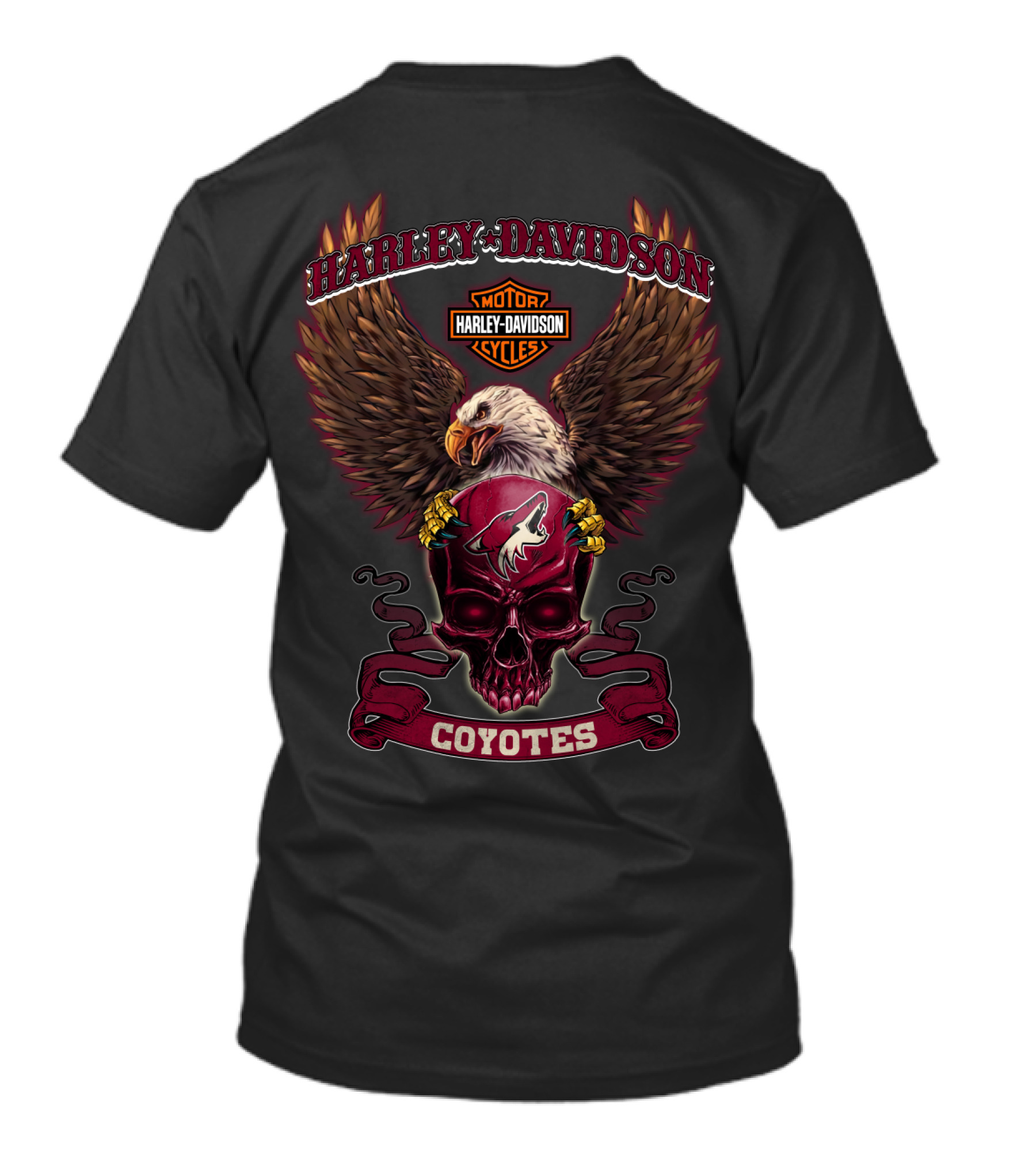 Harley Davidson Motor Cycles Eagle Arizona Coyotes T-Shirt