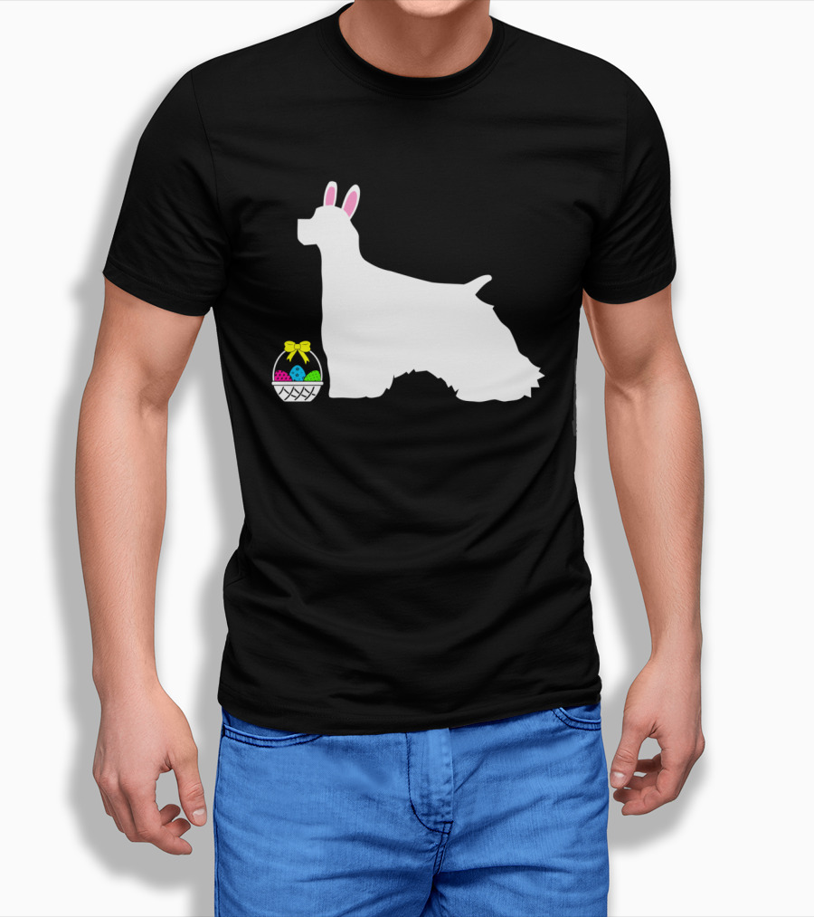 Cocker Spaniel Easter Bunny Dog Basket Eggs T-Shirt
