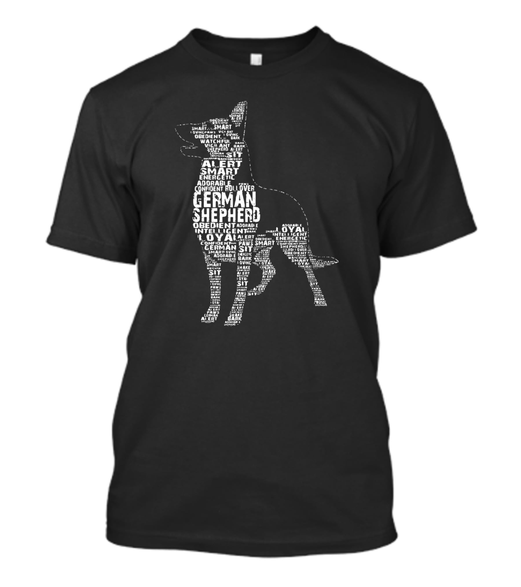 Alert Smart Energetic German Shepherd Loyal Obedient Confident T-Shirt