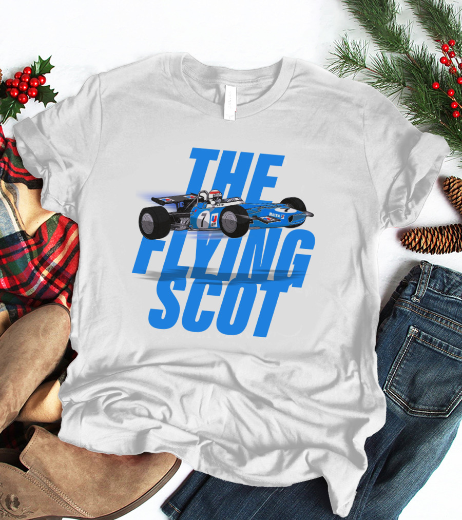 The Flying Scot Jackie Stewart Racing Legend Formula One Car T-Shirt