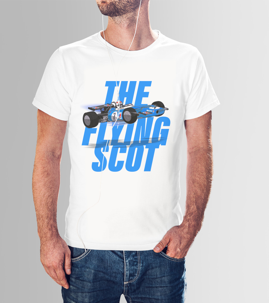 The Flying Scot Jackie Stewart Racing Legend Formula One Car T-Shirt