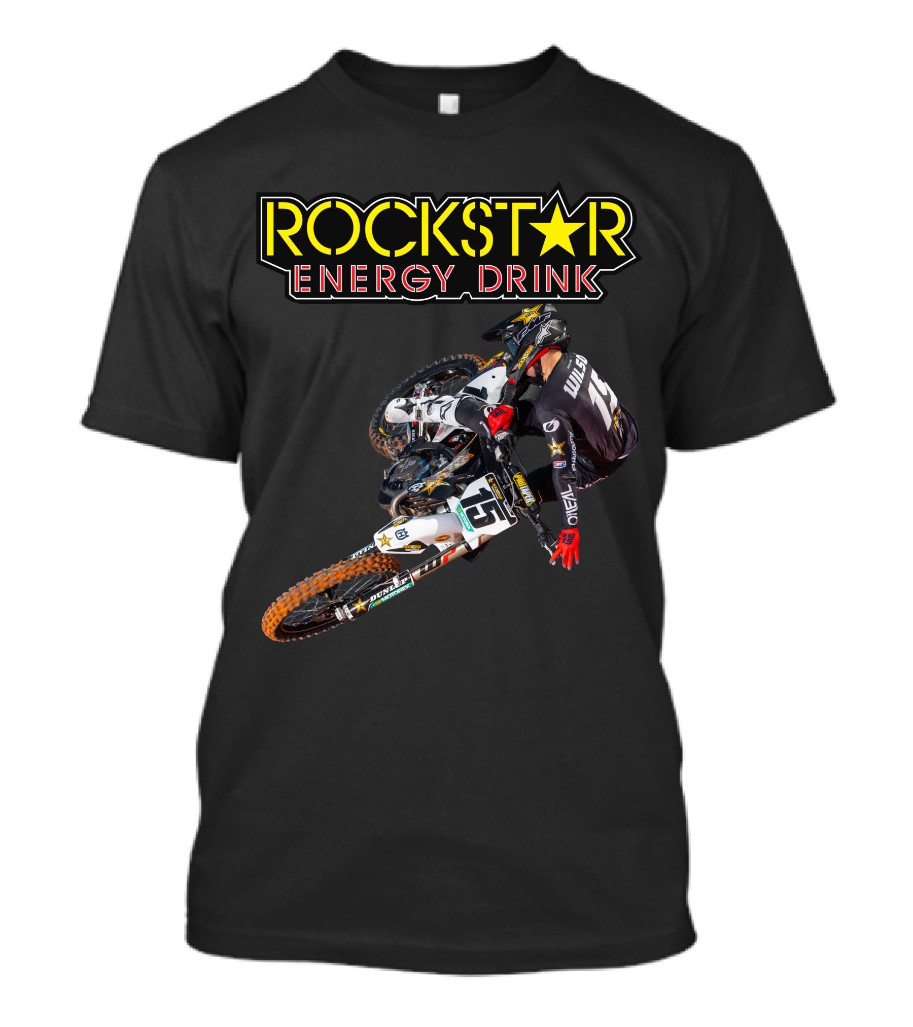 Dean Wilson 15 Rockstar Energy Drink Motocross Racing Team T-Shirt