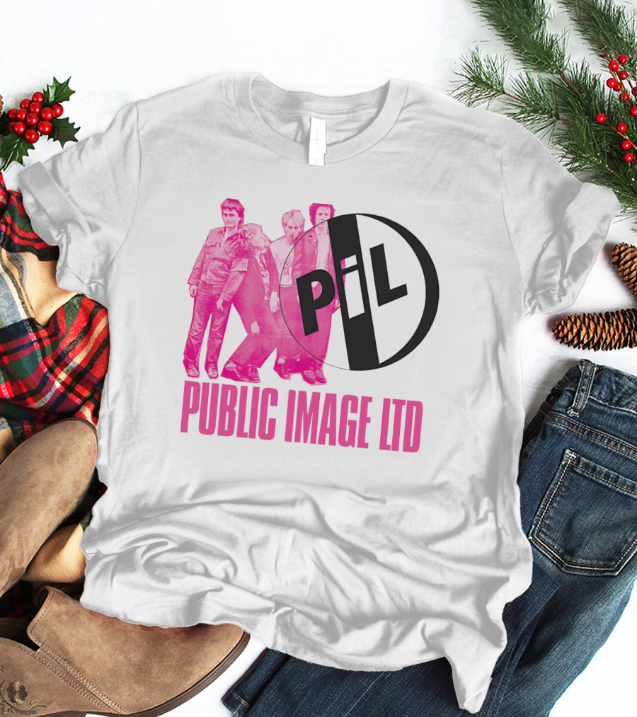Public Image Ltd PiL Band Logo Pink T-Shirt
