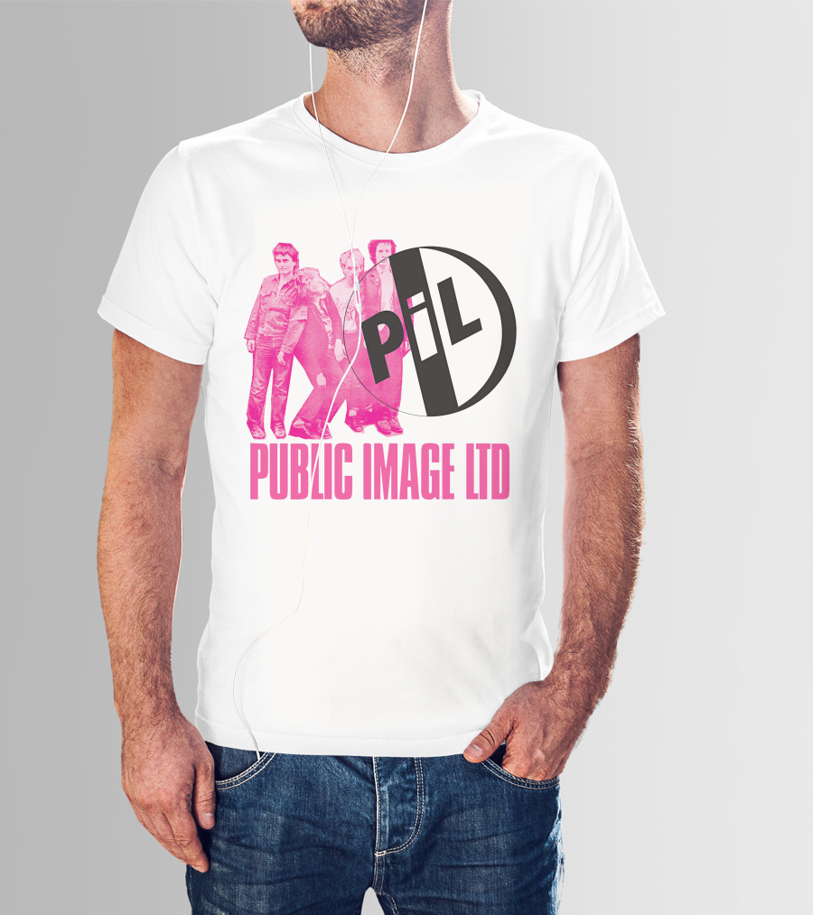 Public Image Ltd PiL Band Logo Pink T-Shirt