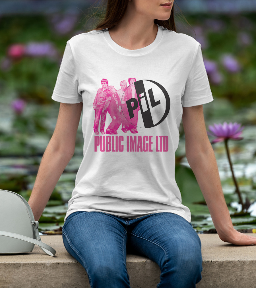 Public Image Ltd PiL Band Logo Pink T-Shirt