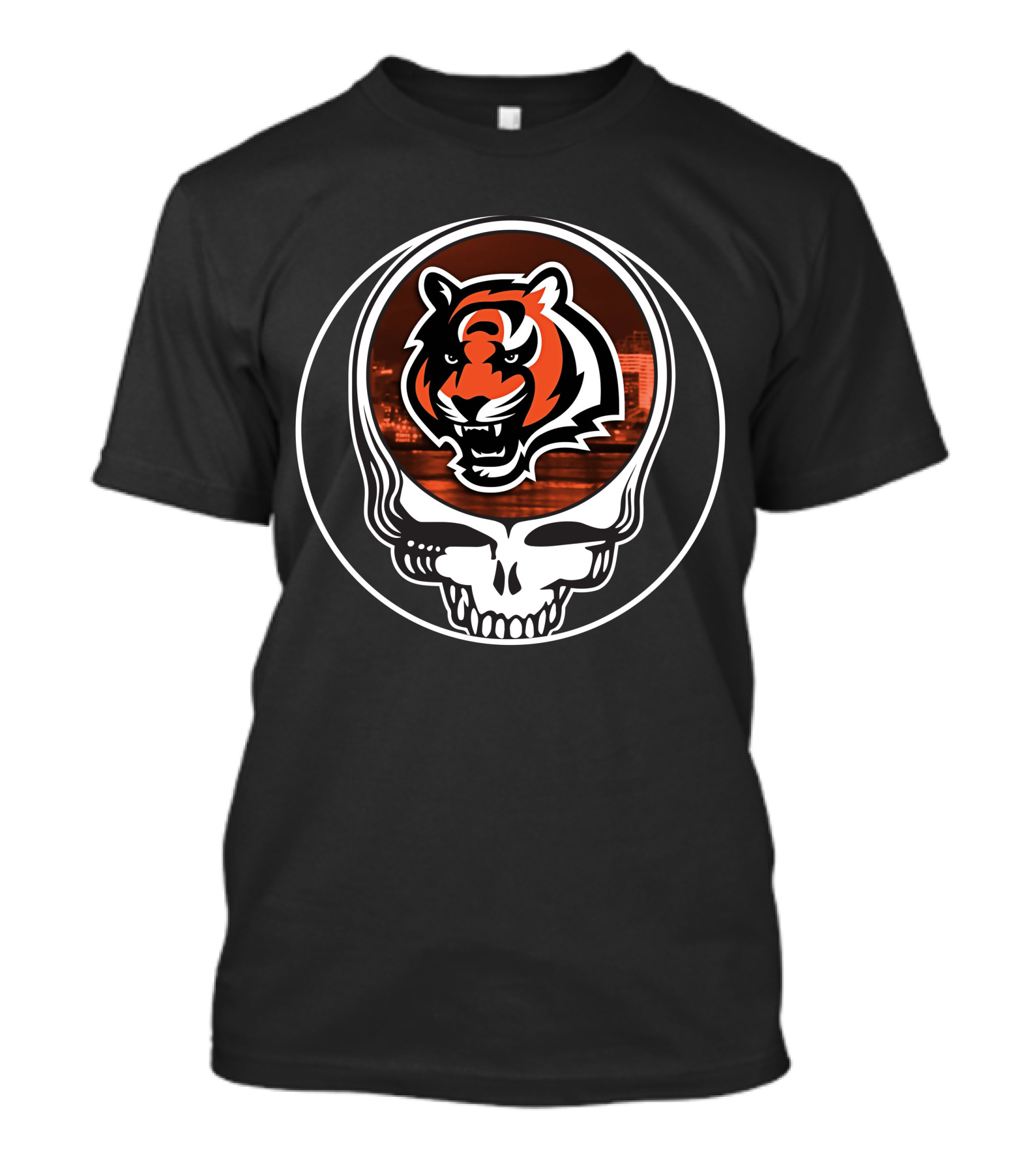 Cincinnati Bengals Tiger Skull T-Shirt