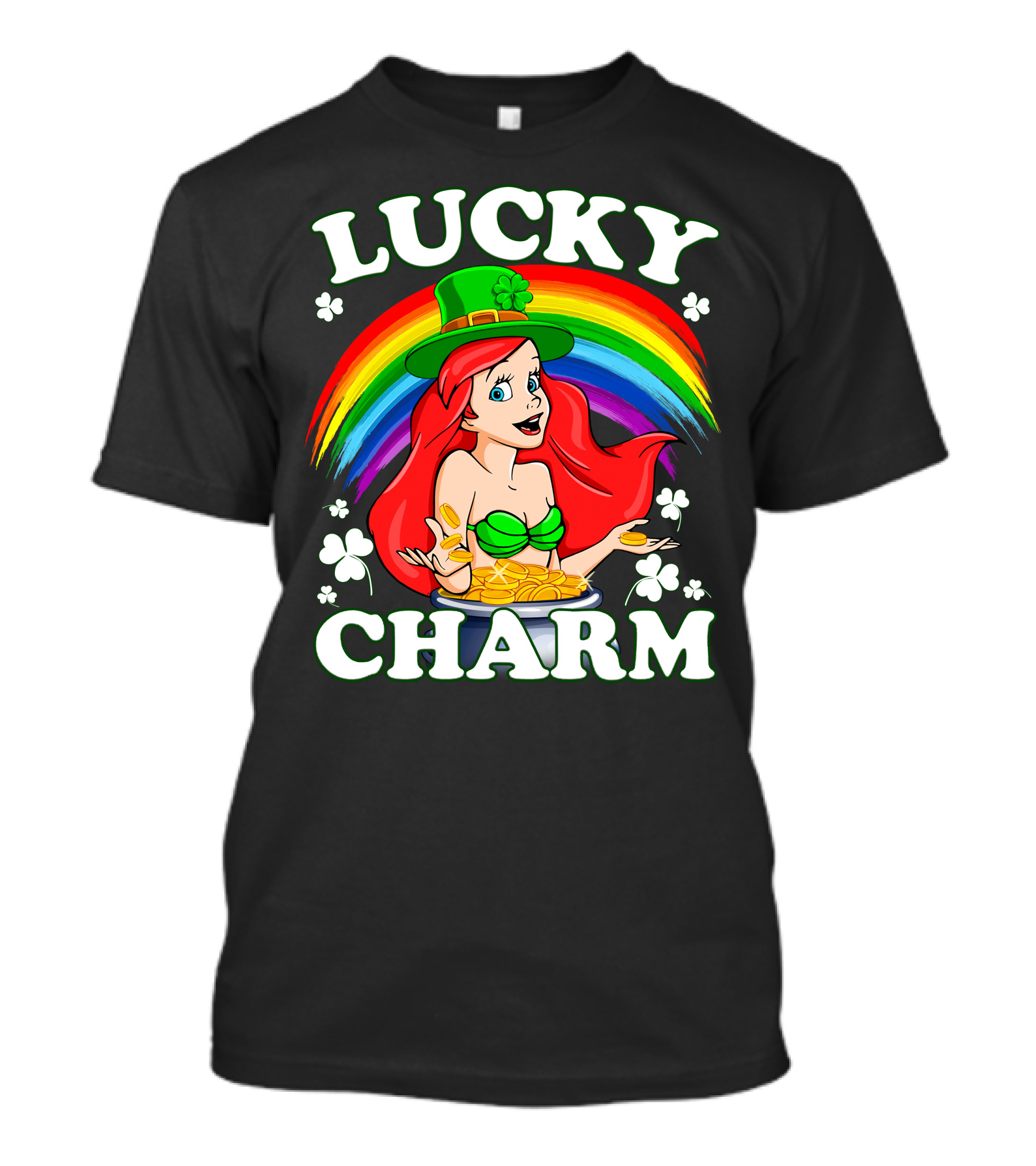 LUCKY CHARM Rainbow Ariel Gold Coins T-Shirt