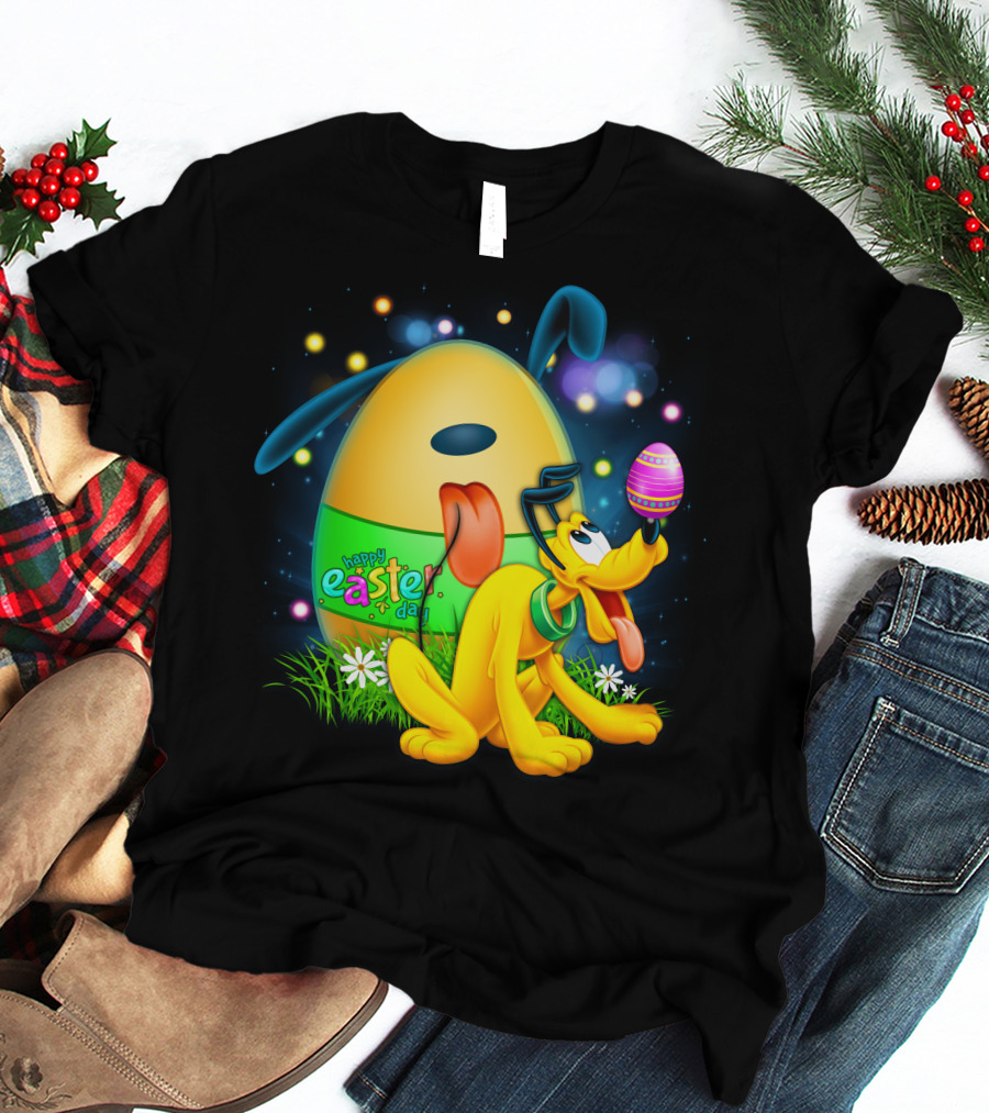Pluto Happy Easter Egg Balancing T-Shirt