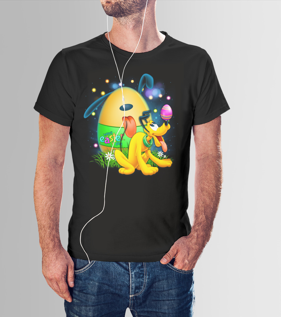 Pluto Happy Easter Egg Balancing T-Shirt