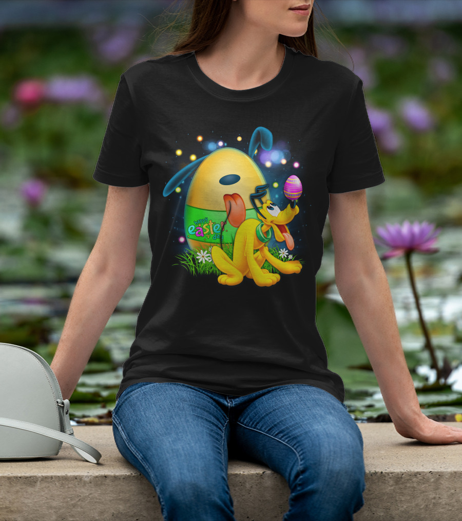 Pluto Happy Easter Egg Balancing T-Shirt