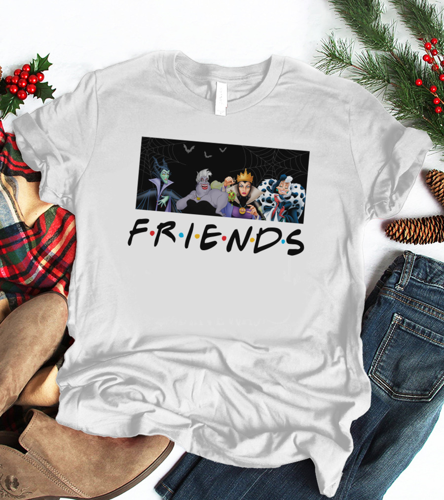 FRIENDS Disney Villains Maleficent Ursula Evil Queen Cruella T-Shirt
