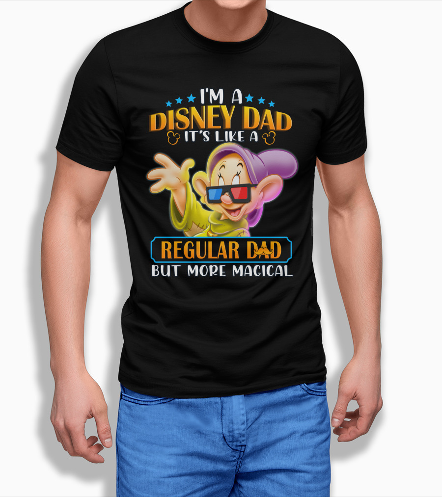 I'm A Disney Dad It's Like A Regular Dad But More Magical Dopey 3D Glasses T-Shirt