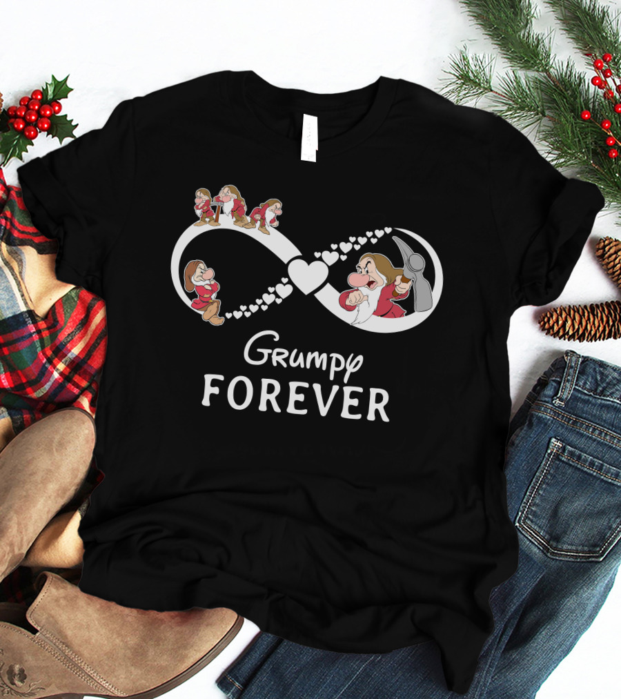 Grumpy Forever Infinity Heart White T-Shirt