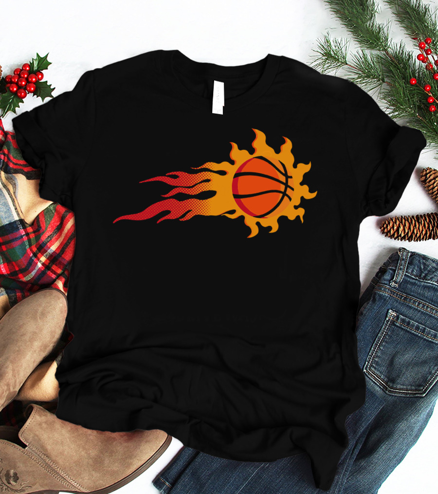 Style 11 Flaming Basketball T-Shirt