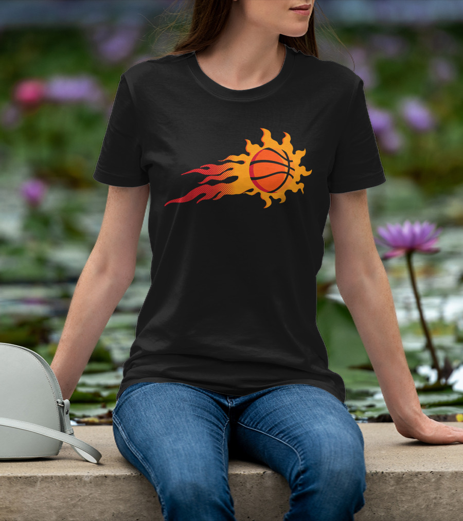 Style 11 Flaming Basketball T-Shirt