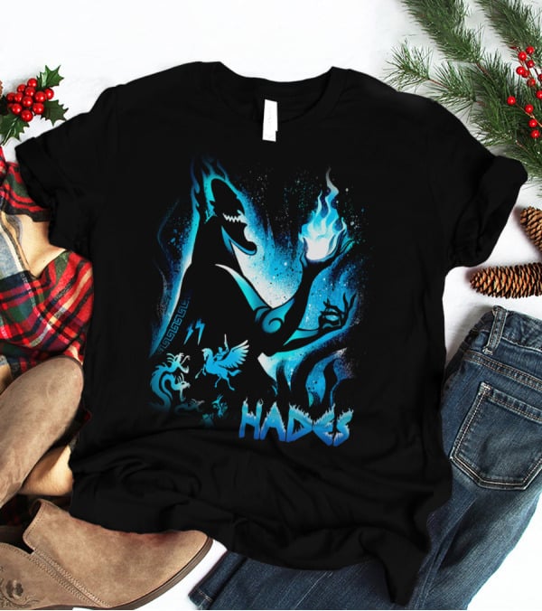 Hades Flaming Skull Creature Mythology Pegasus Lightning T-Shirt
