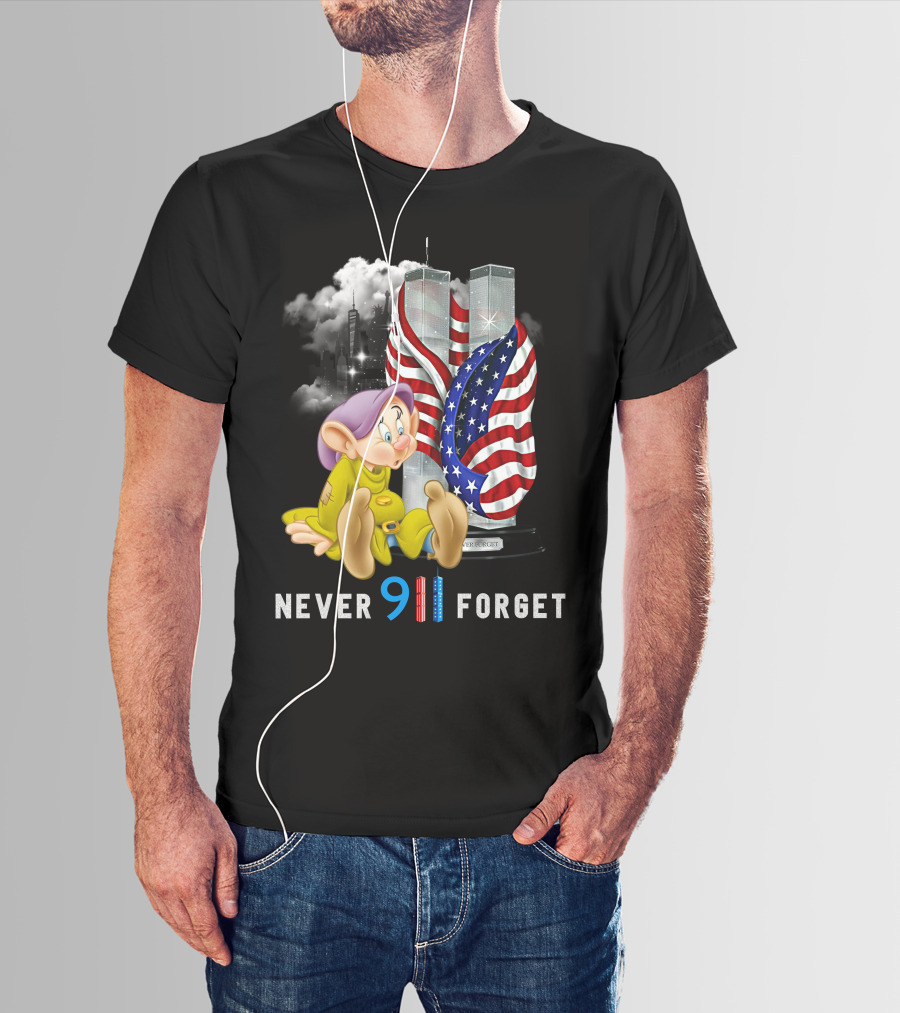 Never Forget 9/11 Dopey Flag Twin Towers T-Shirt