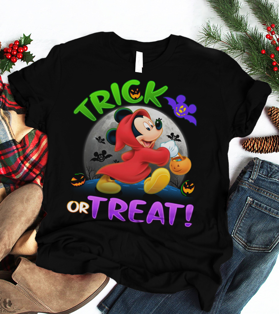 Trick Or Treat Mickey Mouse Halloween Night T-Shirt