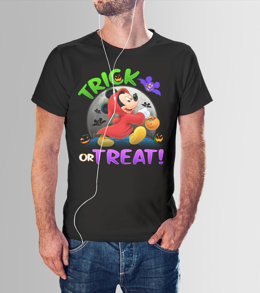Trick Or Treat Mickey Mouse Halloween Night T-Shirt