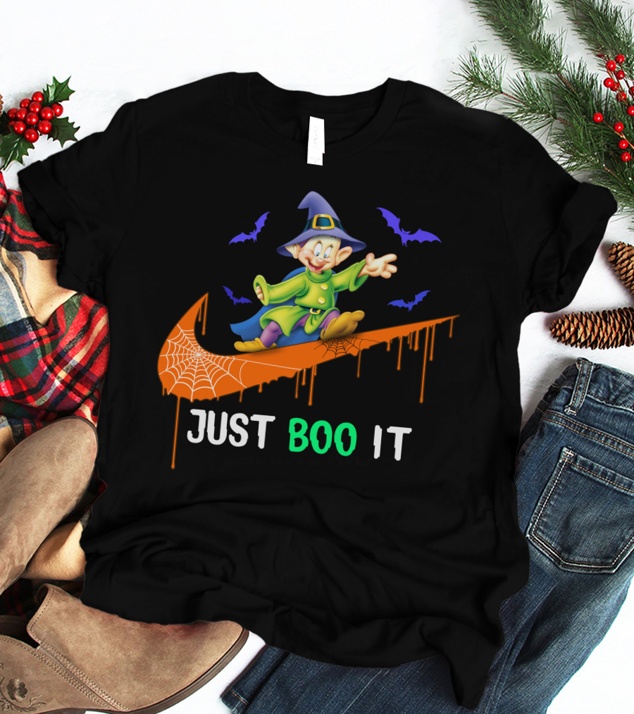 Just Boo It Dopey Halloween Bats Nike Swoosh T-Shirt