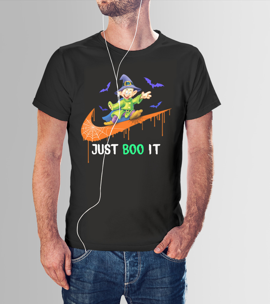 Just Boo It Dopey Halloween Bats Nike Swoosh T-Shirt