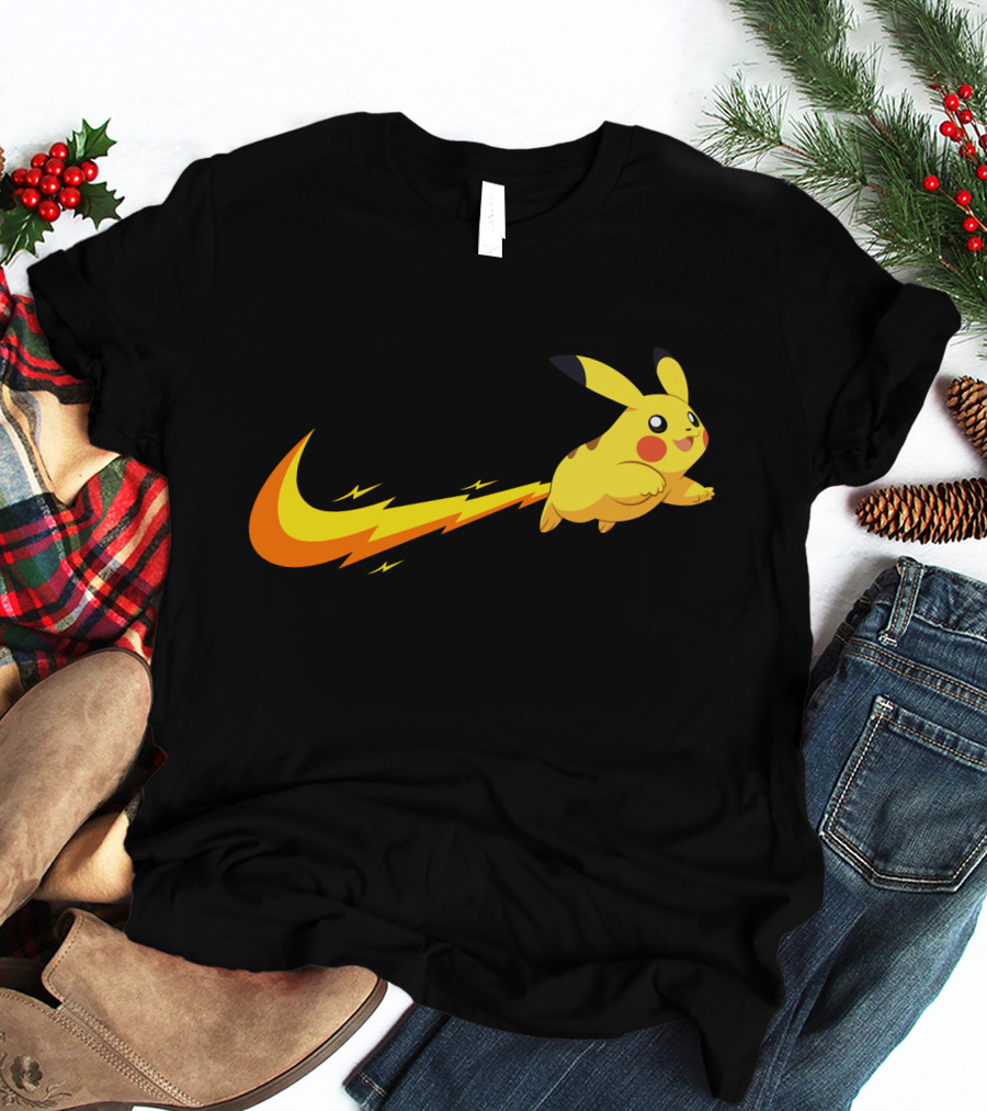 Pikachu Lightning Bolt Power Jump T-Shirt