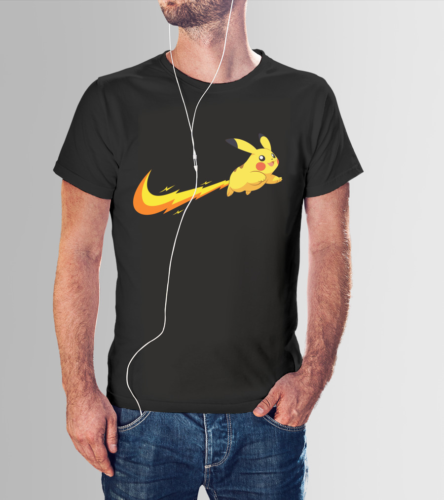 Pikachu Lightning Bolt Power Jump T-Shirt