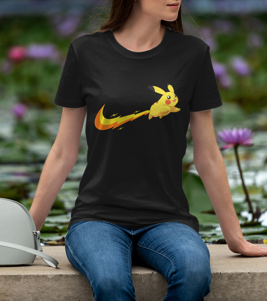 Pikachu Lightning Bolt Power Jump T-Shirt
