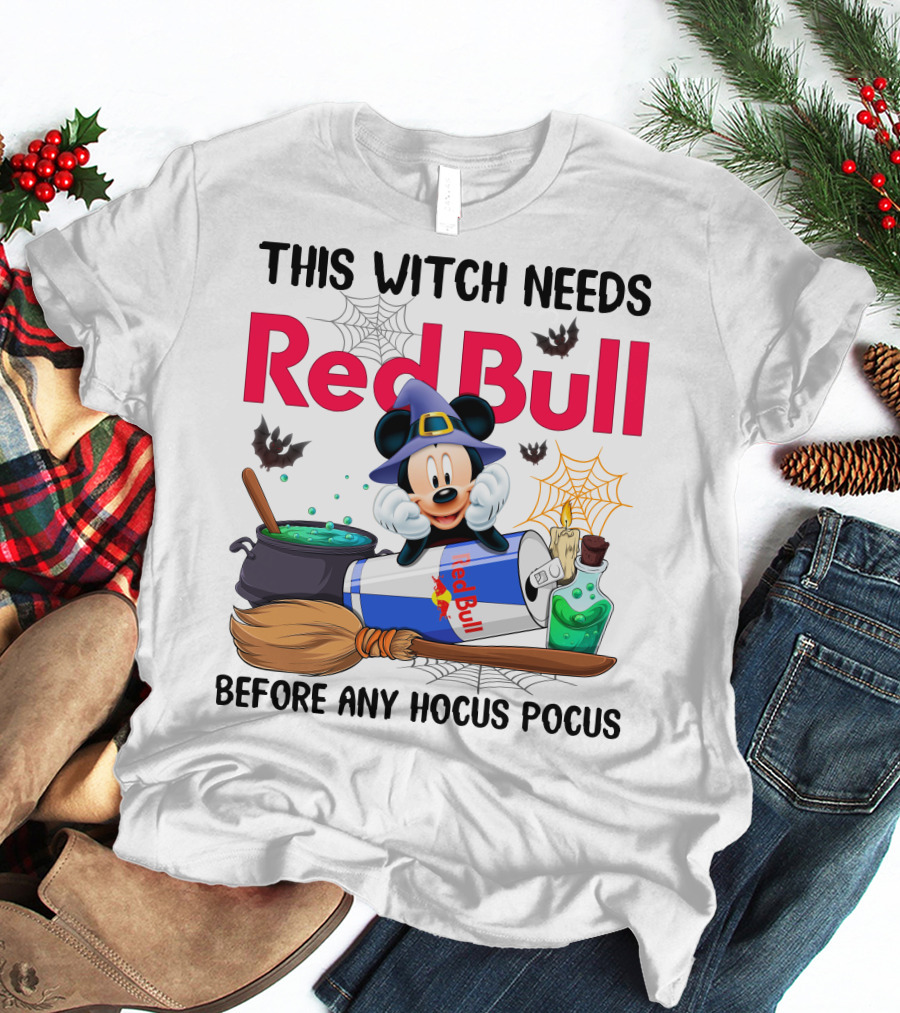 This Witch Needs Red Bull Before Any Hocus Pocus Mickey T-Shirt