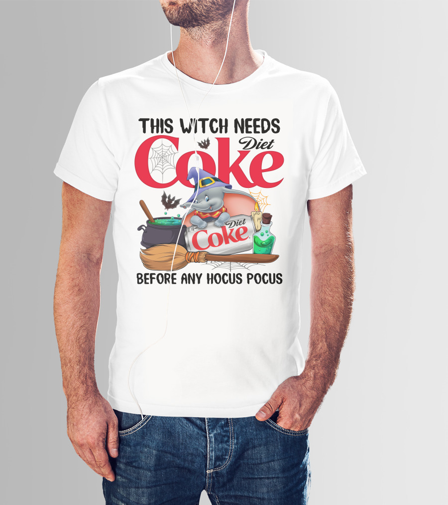 This Witch Needs Diet Coke Before Any Hocus Pocus Dumbo T-Shirt