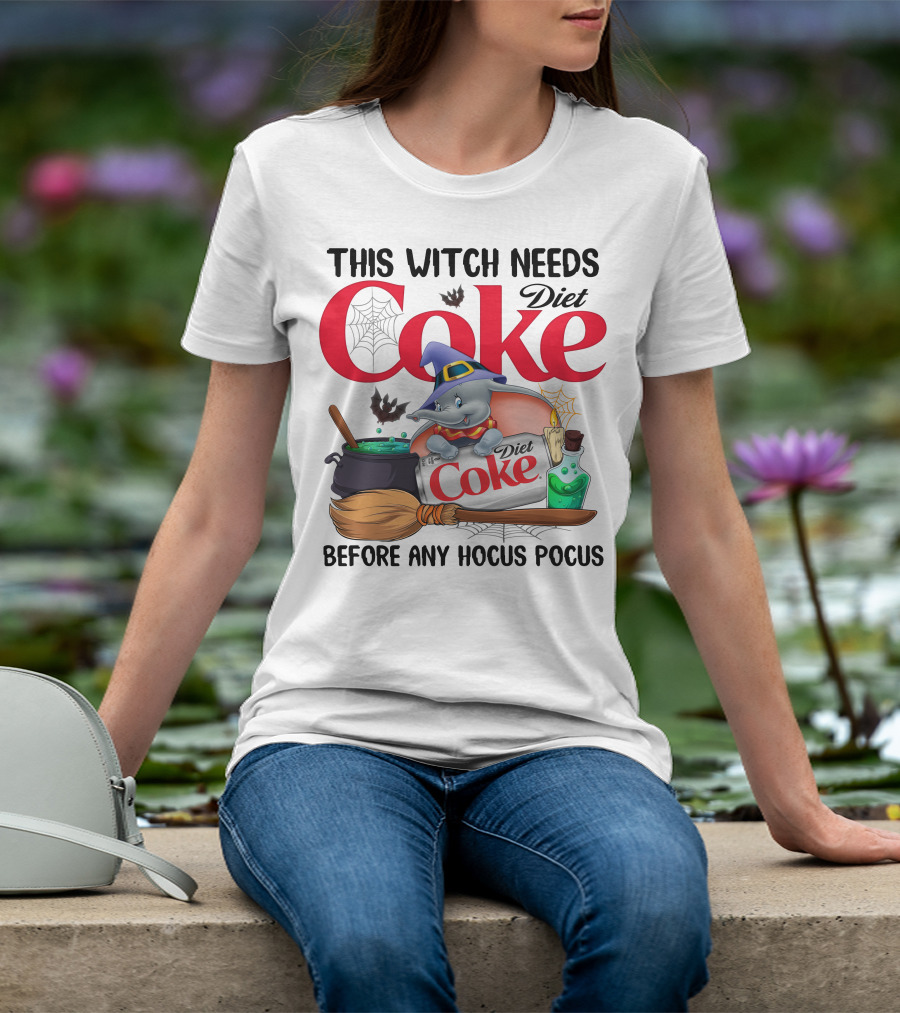This Witch Needs Diet Coke Before Any Hocus Pocus Dumbo T-Shirt