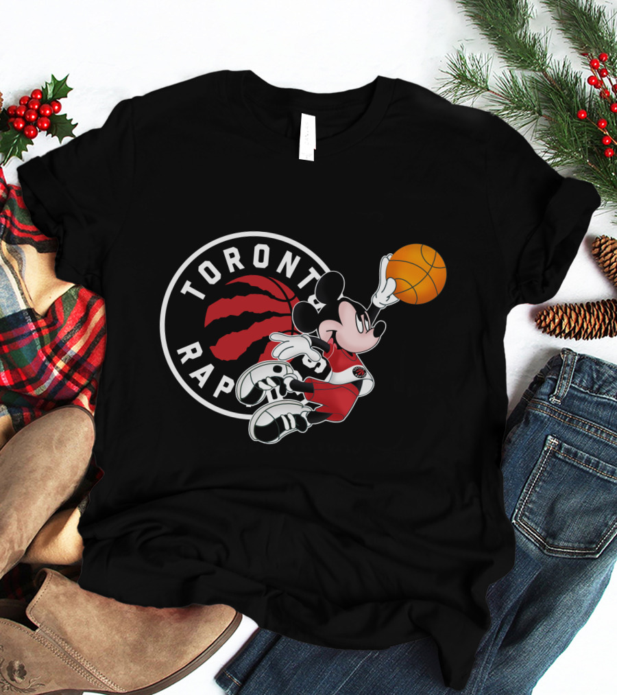 Toronto Raptors Mickey Basketball Dunk T-Shirt